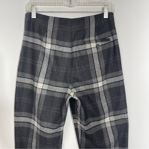 Aritzia Wilfred Chambery Check Plaid Pant 4 High Rise Wool Cashmere Academia - Picture 9 of 16